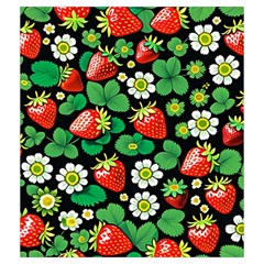 Strawberries Pattern Drawstring Pouch (Medium) from ArtsNow.com Front