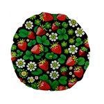 Strawberries Pattern Standard 15  Premium Flano Round Cushions