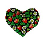 Strawberries Pattern Standard 16  Premium Flano Heart Shape Cushions