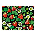 Strawberries Pattern Two Sides Premium Plush Fleece Blanket (Mini)