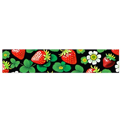 Strawberries Pattern Small Premium Plush Fleece Scarf from ArtsNow.com Front