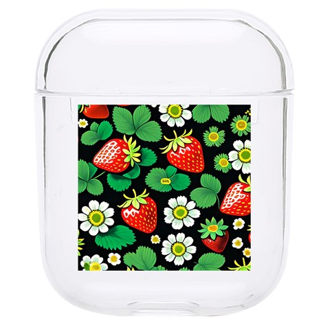 Strawberries Pattern Hard PC AirPods 1/2 Case from ArtsNow.com Front