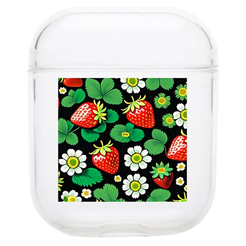 Strawberries Pattern Soft TPU AirPods 1/2 Case from ArtsNow.com Front