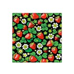 Strawberries Pattern Satin Bandana Scarf 22  x 22 