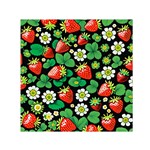 Strawberries Pattern Square Satin Scarf (30  x 30 )