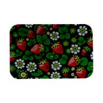 Strawberries Pattern Open Lid Metal Box (Silver)  