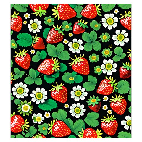 Strawberries Pattern Drawstring Pouch (2XL) from ArtsNow.com Front