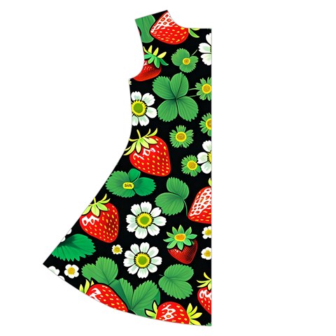 Strawberries Pattern Short Sleeve V Back Left