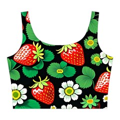 Strawberries Pattern Midi Sleeveless Dress from ArtsNow.com Top Front