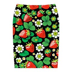 Strawberries Pattern Midi Wrap Pencil Skirt from ArtsNow.com Back