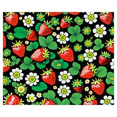 Strawberries Pattern Zipper Medium Tote Bag from ArtsNow.com Front