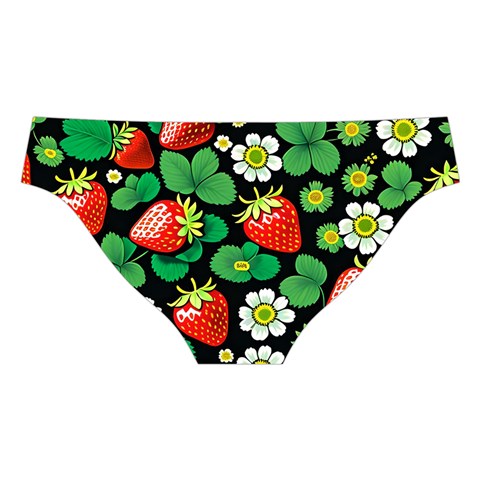 Strawberries Pattern Cross Back Hipster Bikini Set from ArtsNow.com Back Under