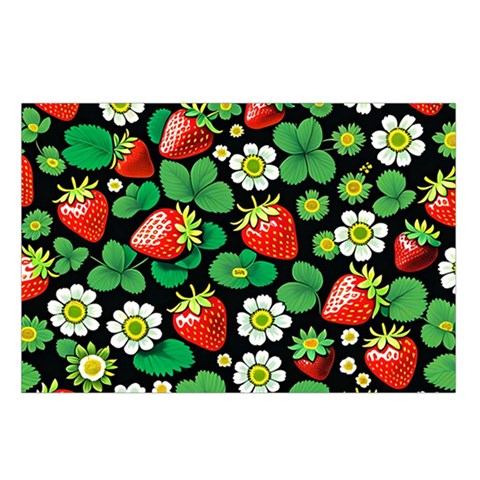 Strawberries Pattern Belt Pouch Bag (Large) from ArtsNow.com Loop