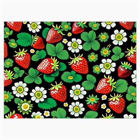 Strawberries Pattern Roll Up Canvas Pencil Holder (M) from ArtsNow.com Front