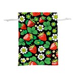 Strawberries Pattern Lightweight Drawstring Pouch (S)