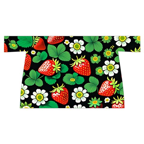 Strawberries Pattern Wristlet Pouch Bag (Small) from ArtsNow.com Back