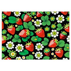 Strawberries Pattern Wristlet Pouch Bag (Small) from ArtsNow.com Belt Loop