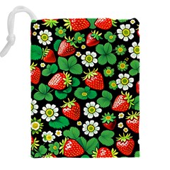 Strawberries Pattern Drawstring Pouch (5XL) from ArtsNow.com Back