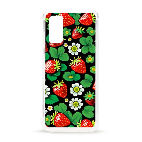 Strawberries Pattern Samsung Galaxy S20 6.2 Inch TPU UV Case from ArtsNow.com Front