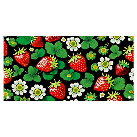 Strawberries Pattern Banner and Sign 4  x 2  from ArtsNow.com Front