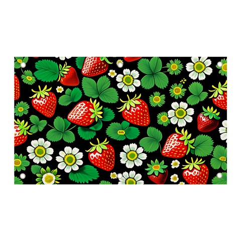 Strawberries Pattern Banner and Sign 5  x 3  from ArtsNow.com Front