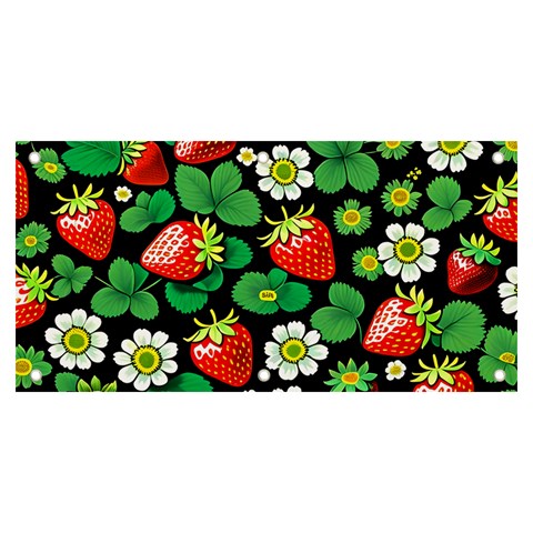 Strawberries Pattern Banner and Sign 6  x 3  from ArtsNow.com Front