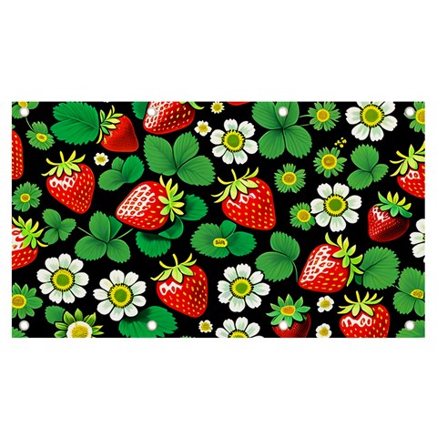 Strawberries Pattern Banner and Sign 7  x 4  from ArtsNow.com Front