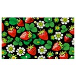 Strawberries Pattern Banner and Sign 7  x 4 