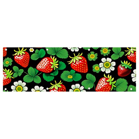 Strawberries Pattern Banner and Sign 9  x 3  from ArtsNow.com Front