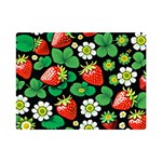 Strawberries Pattern Premium Plush Fleece Blanket (Mini)