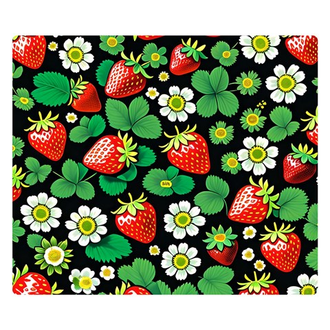 Strawberries Pattern Premium Plush Fleece Blanket (Small) from ArtsNow.com 50 x40  Blanket Front