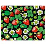 Strawberries Pattern Premium Plush Fleece Blanket (Medium)