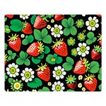 Strawberries Pattern Premium Plush Fleece Blanket (Large)