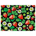 Strawberries Pattern Premium Plush Fleece Blanket (Extra Small)