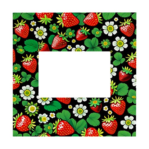 Strawberries Pattern White Box Photo Frame 4  x 6  from ArtsNow.com Front