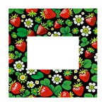 Strawberries Pattern White Box Photo Frame 4  x 6 