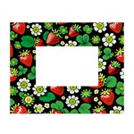 Strawberries Pattern White Tabletop Photo Frame 4 x6 