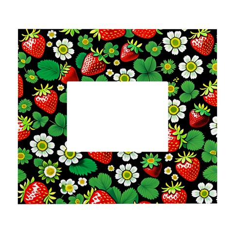 Strawberries Pattern White Wall Photo Frame 5  x 7  from ArtsNow.com Front