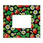 Strawberries Pattern White Wall Photo Frame 5  x 7 