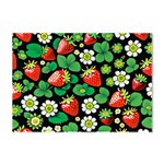 Strawberries Pattern Crystal Sticker (A4)