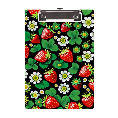 Strawberries Pattern A5 Acrylic Clipboard from ArtsNow.com Front