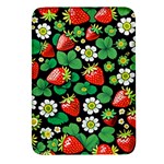 Strawberries Pattern Rectangular Glass Fridge Magnet (4 pack)