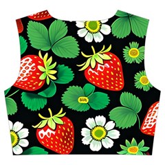 Strawberries Pattern Trumpet Sleeve Cropped Top from ArtsNow.com Back