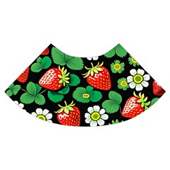 Strawberries Pattern Trumpet Sleeve Cropped Top from ArtsNow.com Cuff Right