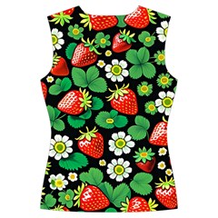 Strawberries Pattern Women s Cut Out Long Sleeve T Back