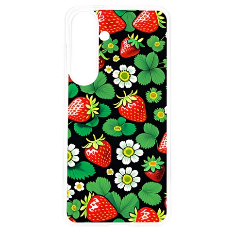 Strawberries Pattern Samsung Galaxy S24 6.2 Inch TPU UV Case from ArtsNow.com Front