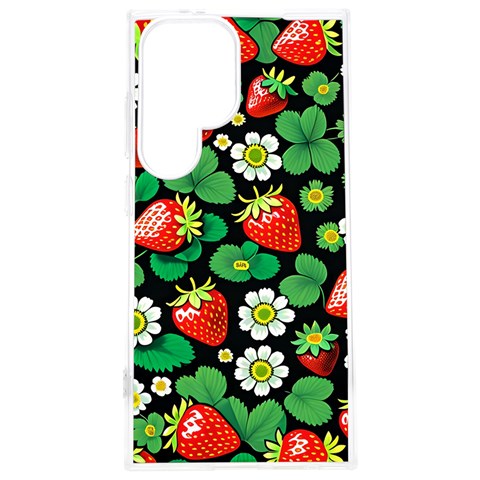 Strawberries Pattern Samsung Galaxy S24 Plus 6.7 Inch TPU UV Case from ArtsNow.com Front