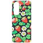 Strawberries Pattern Samsung Galaxy S24 Plus 6.7 Inch Black TPU UV Case