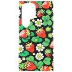 Strawberries Pattern Samsung Galaxy S24 Ultra 6.9 Inch Black TPU UV Case