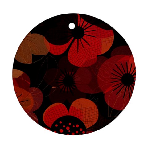 Flower Floral Flora Nature Pattern Background Backdrop Ornament (Round) from ArtsNow.com Front